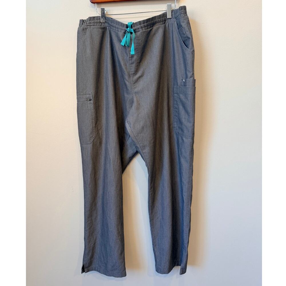 FIGS Technical Collection Yola Skinny Scrub Pants Heather Graphite Gray Size XXL